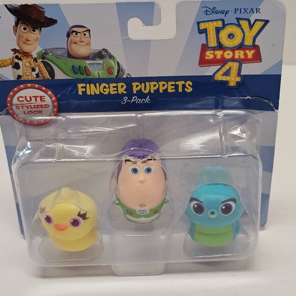 New Disney Toy Story 4 Finger Puppets Set Bunny Ducky Buzz Lightyear Dolls Pack - Picture 1 of 10